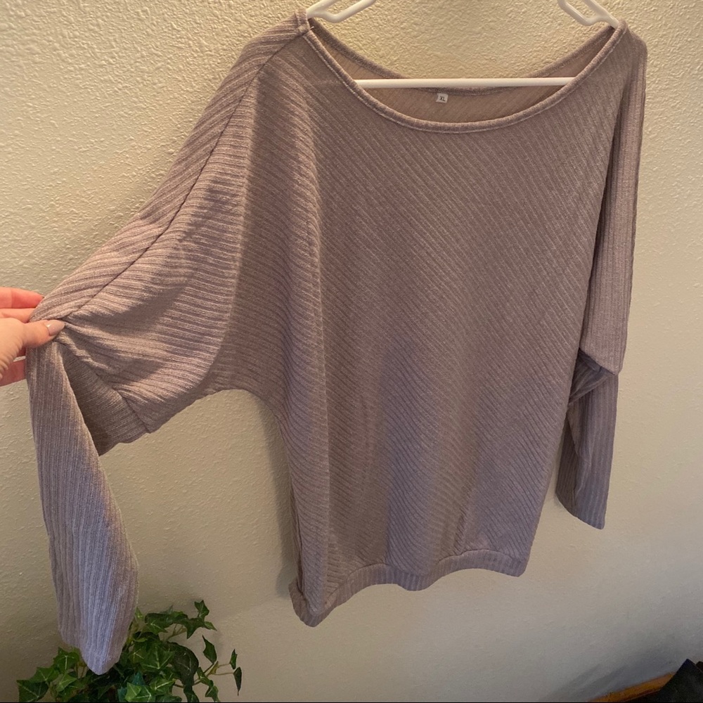 Off the Shoulder Ribbed Sweater - Picture 5 of 8